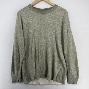 MEDALIST Shirt Mens M Thermal Wool Blend Base Layer Long Sleeve Gray USA VTG